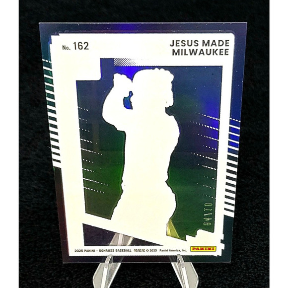 2025 Jesus Made Case Hit 4/10 Clearly Donruss Black Acetate Milwaukee Brewers - Picture 2 of 3